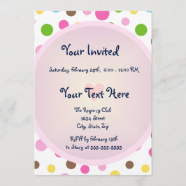 Roze Stippen met Hart Kaart