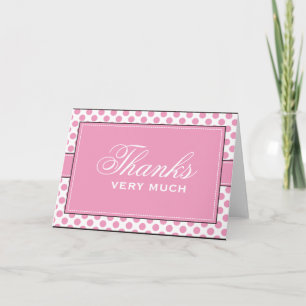 Roze Stippen :: Moderne bedankkaarten Bedankkaart