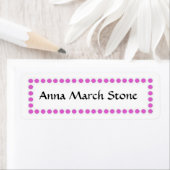 Roze Stippen Naam Label (Insitu)
