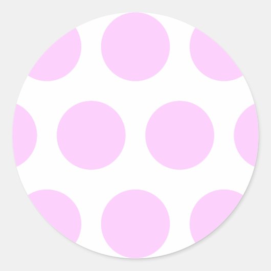 Roze Stippen Ronde Sticker (Voorkant)