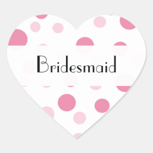Roze Stippen, Stippenpatroon, Stippen, Trouwen Hart Sticker