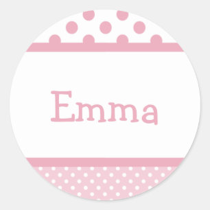 Roze Stippen ticker Ronde Sticker