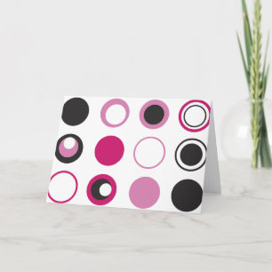 Roze Stippen Wenskaart Kaart