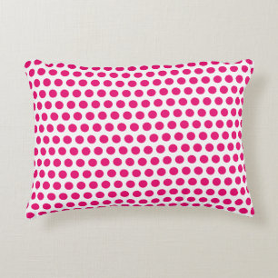 Roze Stippen Witte Aangepaste Kleuren Schattig Leu Accent Kussen