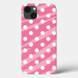 Roze Stippen Zebra Print iPhone 13 Hoesje