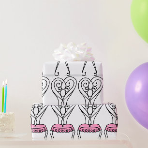 Roze stoel cadeaupapier