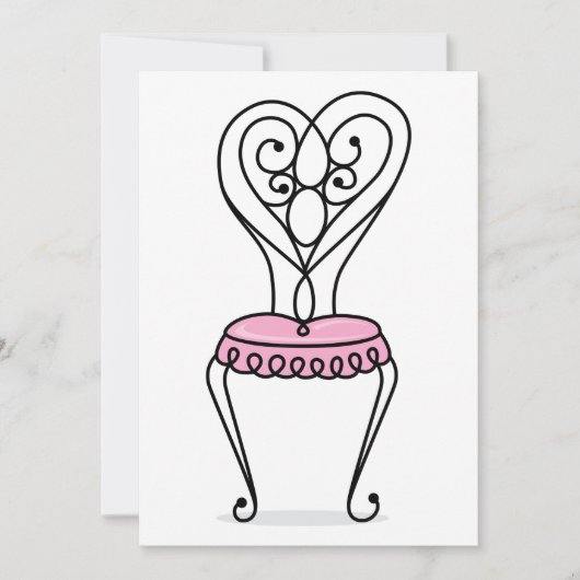 Roze stoel kaart (Voorkant)