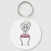 Roze stoel sleutelhanger (Achterkant)