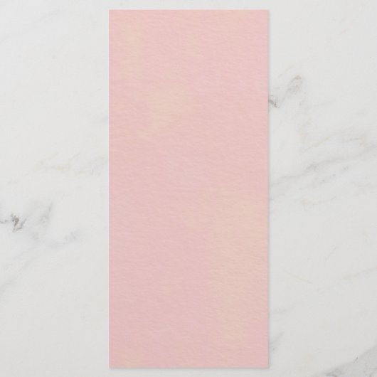 Roze Stoffige Rozen bloemblaadjes en Prosecco Vrij Menu (Achterkant)