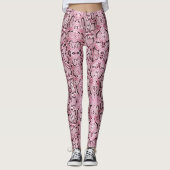 Roze Stonewashed Anaconda Snakeskin Leggings (Voorkant)