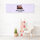 Roze Stoomtrein  Stijl Business Spandoek (Insitu)