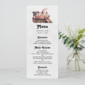 Roze Stoomtrein Stijl Kaart (Staand voorkant)