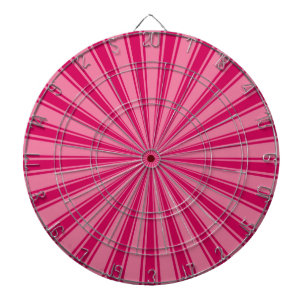 Roze stralen retro funky sun strepen dartbord