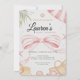 Roze Strand Boog Baby Shower Kaart