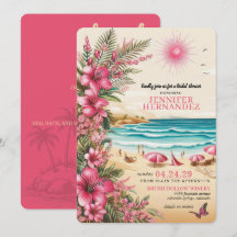 Roze strand bruiloftsbad