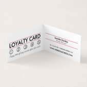 Roze strand Starfish, Beauticien, Loyalty Card Visitekaartjes (Binnen)