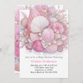 Roze Strand Zalig Ocean Meisje Baby shower Kaart (Voorkant / Achterkant)