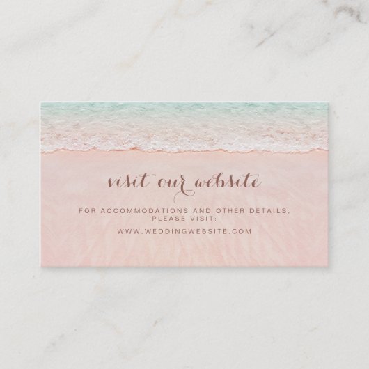 Roze strandharten in het zand website Kaart invoeg Plaatskaartje (Voorkant)