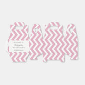 Roze streep chevron bruiloft bedankdoosjes (Uitgevouwen)