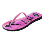 ROZE STREEP GEPERSONALISEERDE GYMNAST TEENSLIPPER TEENSLIPPERS (Schuin)
