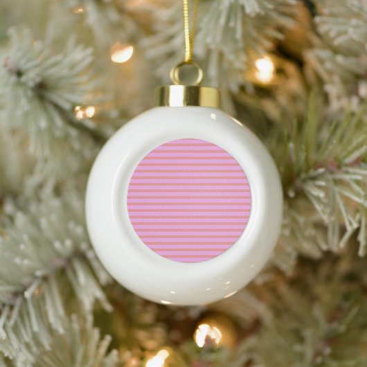 Roze Streep Kerstmis Ornament (Boom)