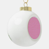 Roze Streep Kerstmis Ornament (Links)