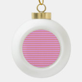 Roze Streep Kerstmis Ornament (Voorkant)