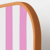 Roze Streep Pickleball Paddle-Het Preppy Stuk Paddle (Links Detail)