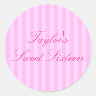 Roze Streep Sweet16 Sticker