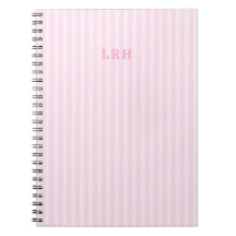 Roze streep vintage ontwerp 3 initialen monogram
