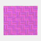 Roze stremplank fleece deken (Voorkant (Horizontaal))