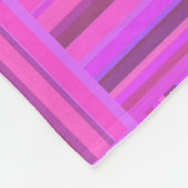Roze stremplank fleece deken (Hoek)