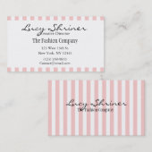 Roze strepe Mode  Visitekaartje (Voorkant / Achterkant)