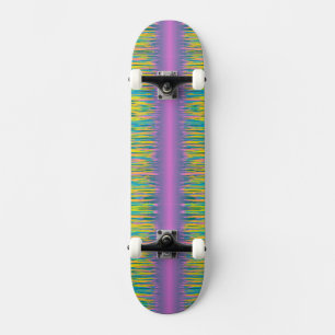 Roze strepe pasta skateboard