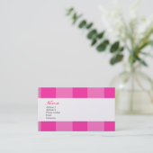 Roze strepe Visitekaartje (Staand voorkant)