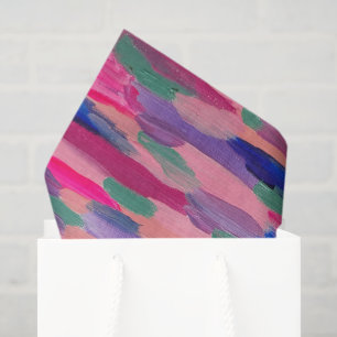 Roze strepen Abstract Tissuepapier