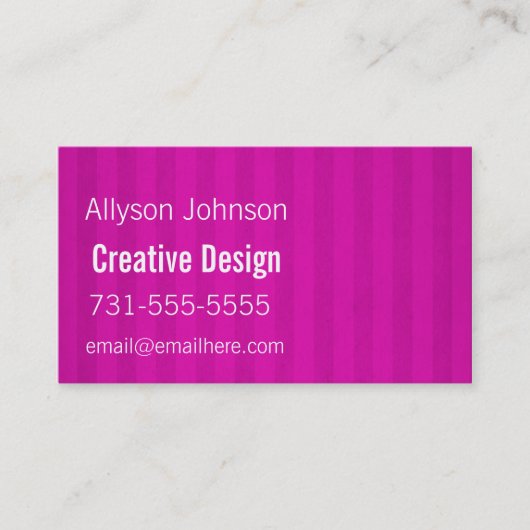 Roze strepen Achtergrond Visitekaartjes (Voorkant)