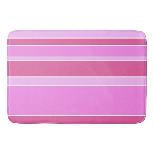 Roze strepen badmat (Voorkant)