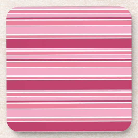Roze strepen bier onderzetter (Voorkant)