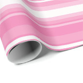Roze strepen cadeaupapier (Rol Hoek)