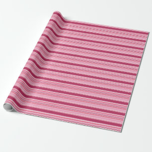 Roze strepen cadeaupapier