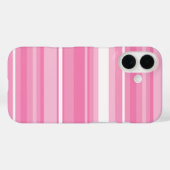 Roze strepen Case-Mate iPhone case (Achterkant (horizontaal))