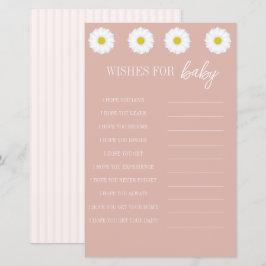 Roze strepen, Daisy Baby shower Wishes for Baby