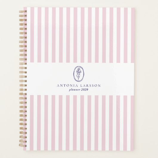 Roze strepen, Elegante planner (Voorkant)
