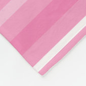 Roze strepen fleece deken (Hoek)