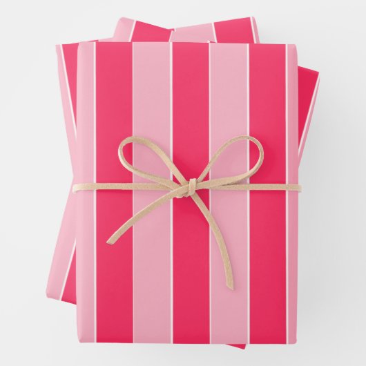 Roze strepen inpakpapier vel (In situ)