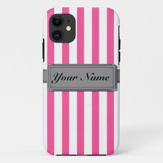 Roze strepen iPhone 5 Hoesje-Mate ID™ Case-Mate iPhone Case (Achterkant)