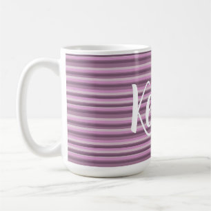 Roze strepen koffiemok