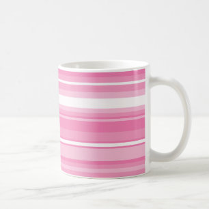 Roze strepen koffiemok