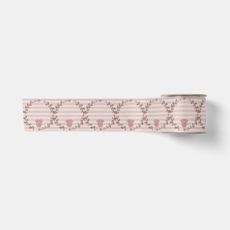 Roze Strepen Krans Baby Shower Lint